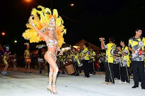 Carnaval de rua de Foz do Iguaçu, em 2015. (Acervo Fund.Cultural)