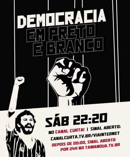 Democracia Corintiana, gratuito, online, sábado (6) e domingo (7), no Canal Curta.