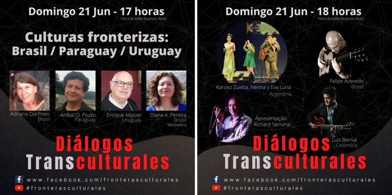 “Fronteras Culturales” neste domingo (21). Charla online.