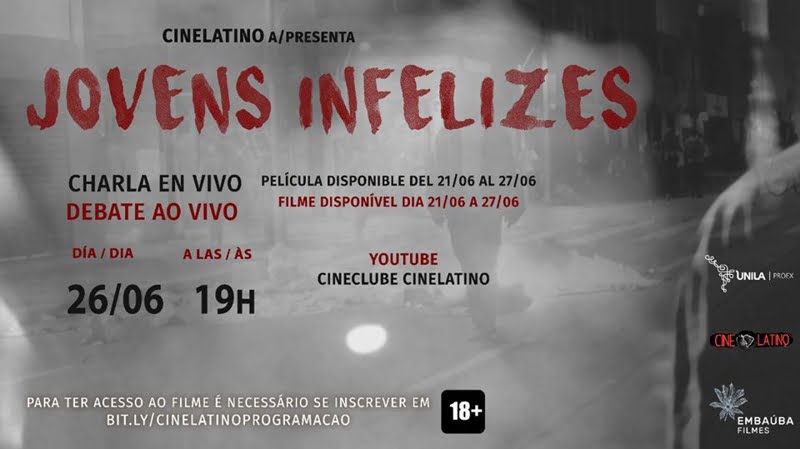 “Jovens Infelizes…”, no CineLatino. Live nesta sexta (26), às 19 horas
