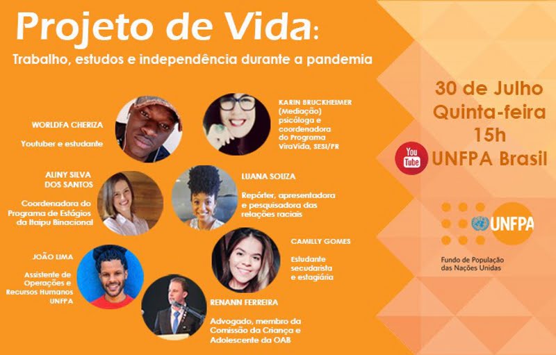 “Projetos de vida para adolescentes e jovens” durante a pandemia é tema de webinário