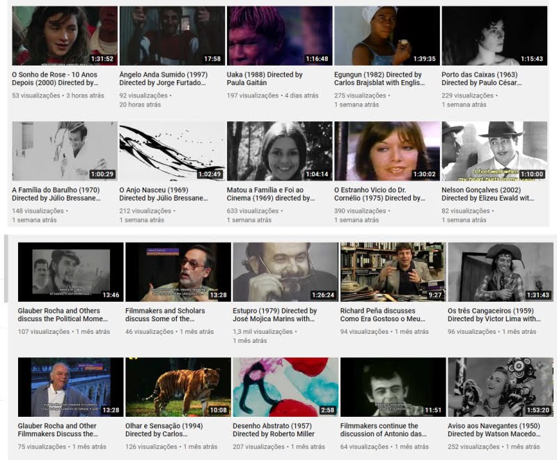 Canal do YouTube reúne e organiza centenas de filmes brasileiros históricos