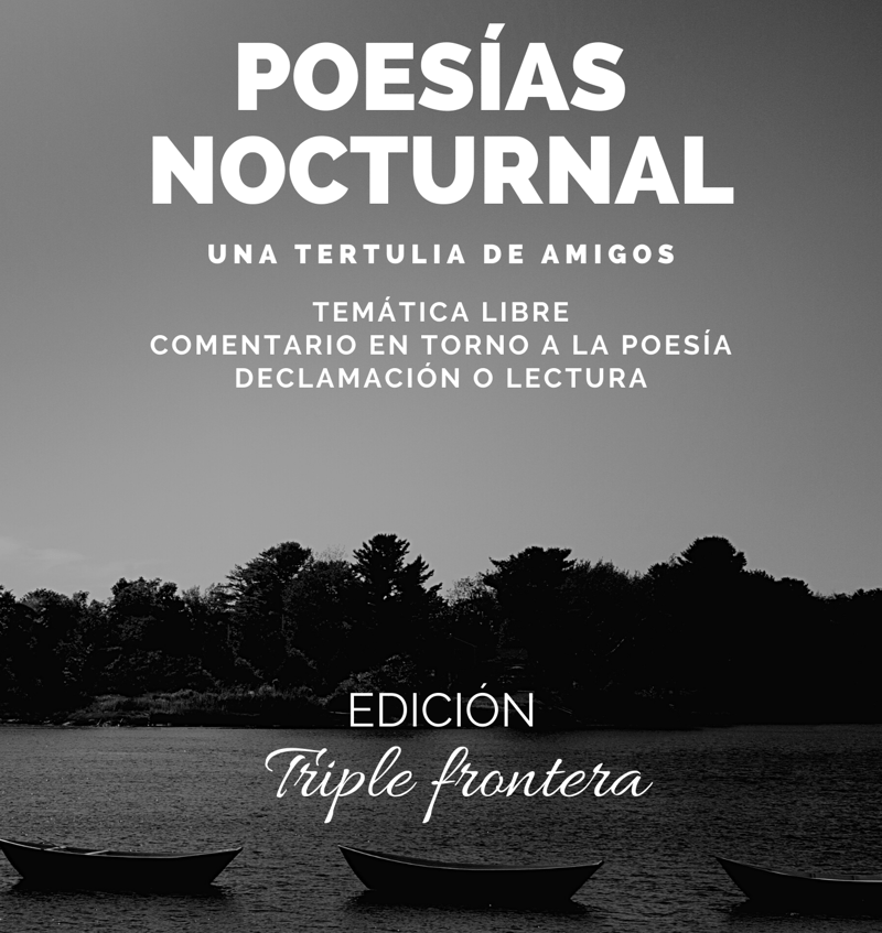 “Poesías Nocturnal”: ação literária trinacional, online, neste sábado (29)