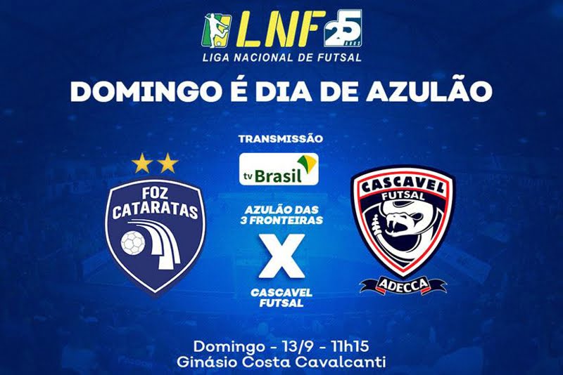 Domingão tem Foz Cataratas Futsal para todo Brasil