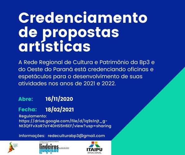 Continua o credenciamento de artistas do Oeste para incentivo à cultura regional