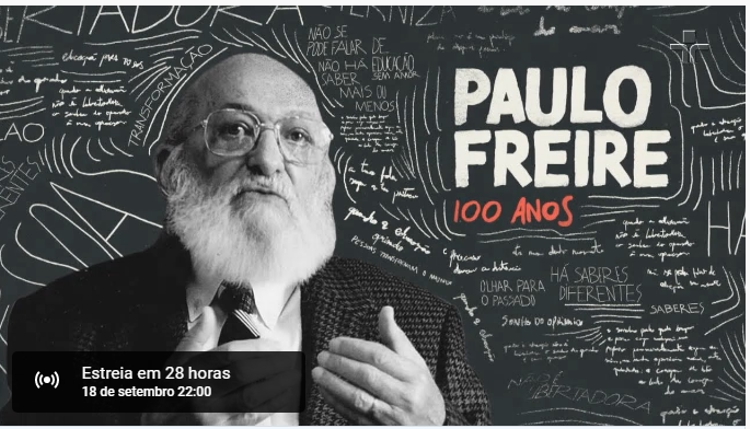 TV Cultura produz documentário em homenagem aos 100 anos de Paulo Freire