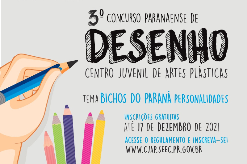 Centro Juvenil de Artes Plásticas abre 3º Concurso de Desenho com o tema “Bichos do Paraná” 