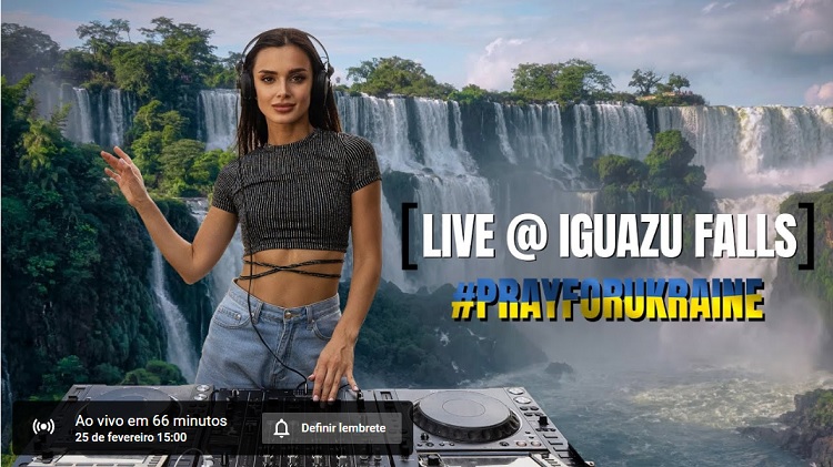 Inspirada em Foz do Iguaçu, DJ ucraniana diz não à guerra