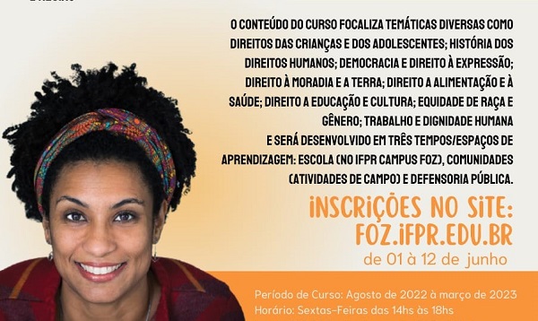 IFPR Foz abre inscrições para curso de formação inicial para Defensor/a Popular