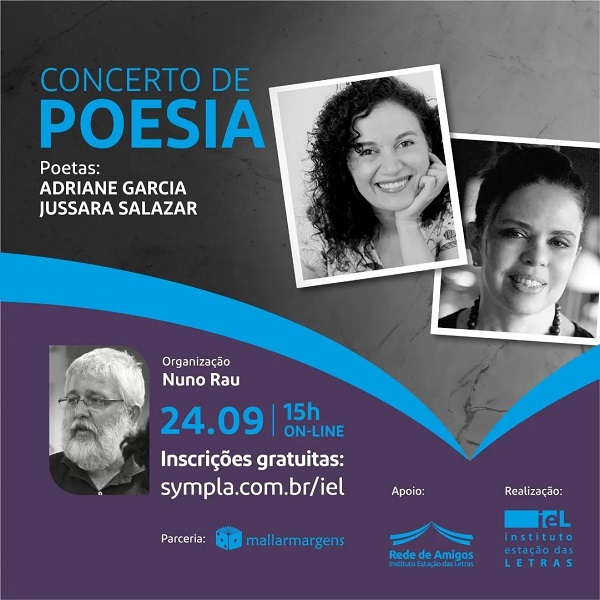 Neste sábado (24), acesse o Concerto de Poesia on-line