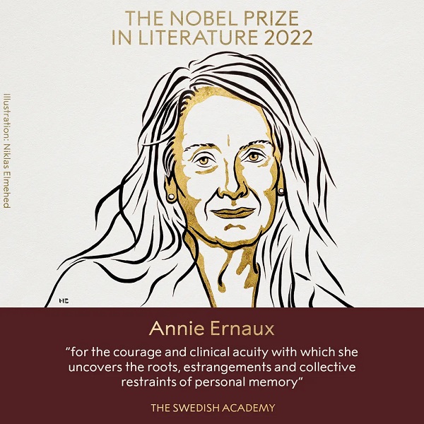 Nobel de Literatura vai para Annie Ernaux, autora de O Acontecimento