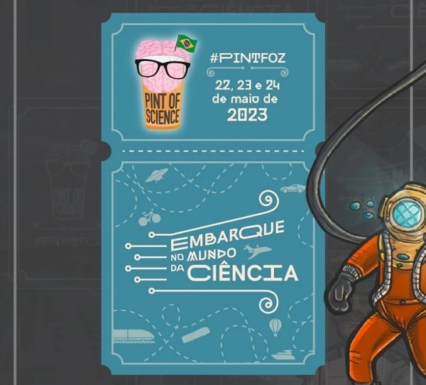 Um brinde à Ciência. De 22 a 24, Foz participa do Pint of Science 2023