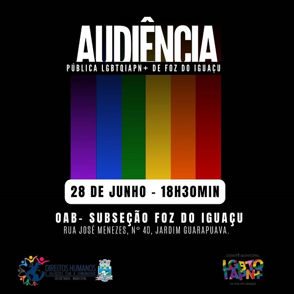 Audiência vai debater as políticas públicas para comunidade LGBTQIAPN+