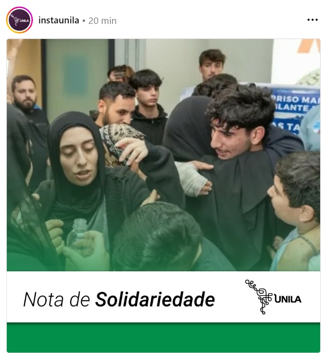 UNILA manifesta solidariedade aos brasileiros que foram vítimas dos recentes ataques no Líbano