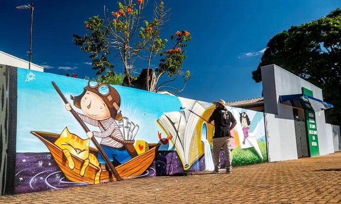 Itaipu promove oficinas de grafite para jovens no PR e no sul do MS