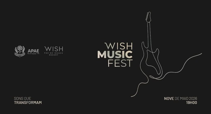 Neste sábado (09), Wish Music Fest 2026 une música e solidariedade em Foz