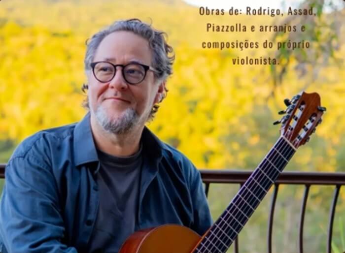 Dia 28, Ciclo Sonoro promove recital do violonista Guilherme Vincens